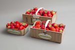 strawberries cardboard tray