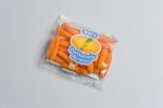 Carrot packaging - plastic film on reel